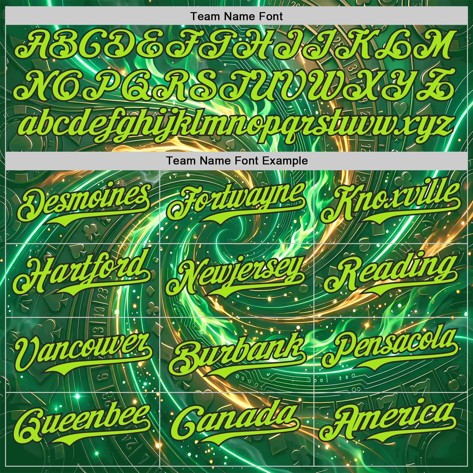 Custom Green Neon Green-Black Las Vegas Poker Club Authentic Baseball Jersey