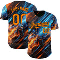 Custom Black Bay Orange-Blue Las Vegas Poker Club Authentic Baseball Jersey