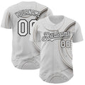 Custom White-Black Las Vegas Poker Club Authentic Baseball Jersey