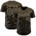 Custom Black-Vegas Gold Las Vegas Poker Club Authentic Baseball Jersey