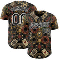 Custom Black-White Las Vegas Poker Club Authentic Baseball Jersey