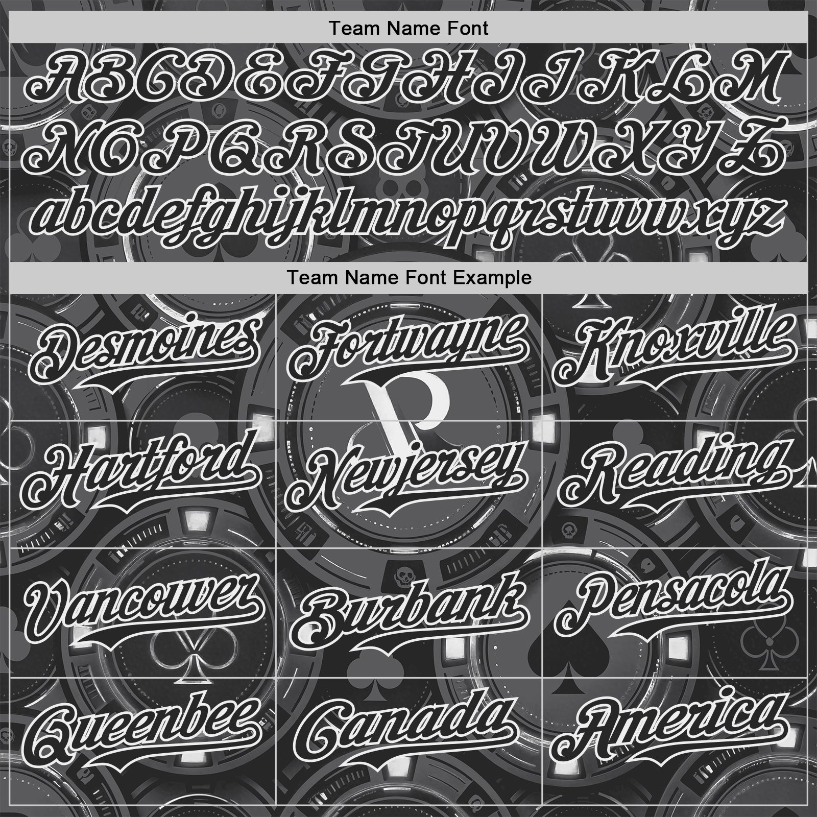 Custom Gray Black-White Las Vegas Poker Club Authentic Baseball Jersey