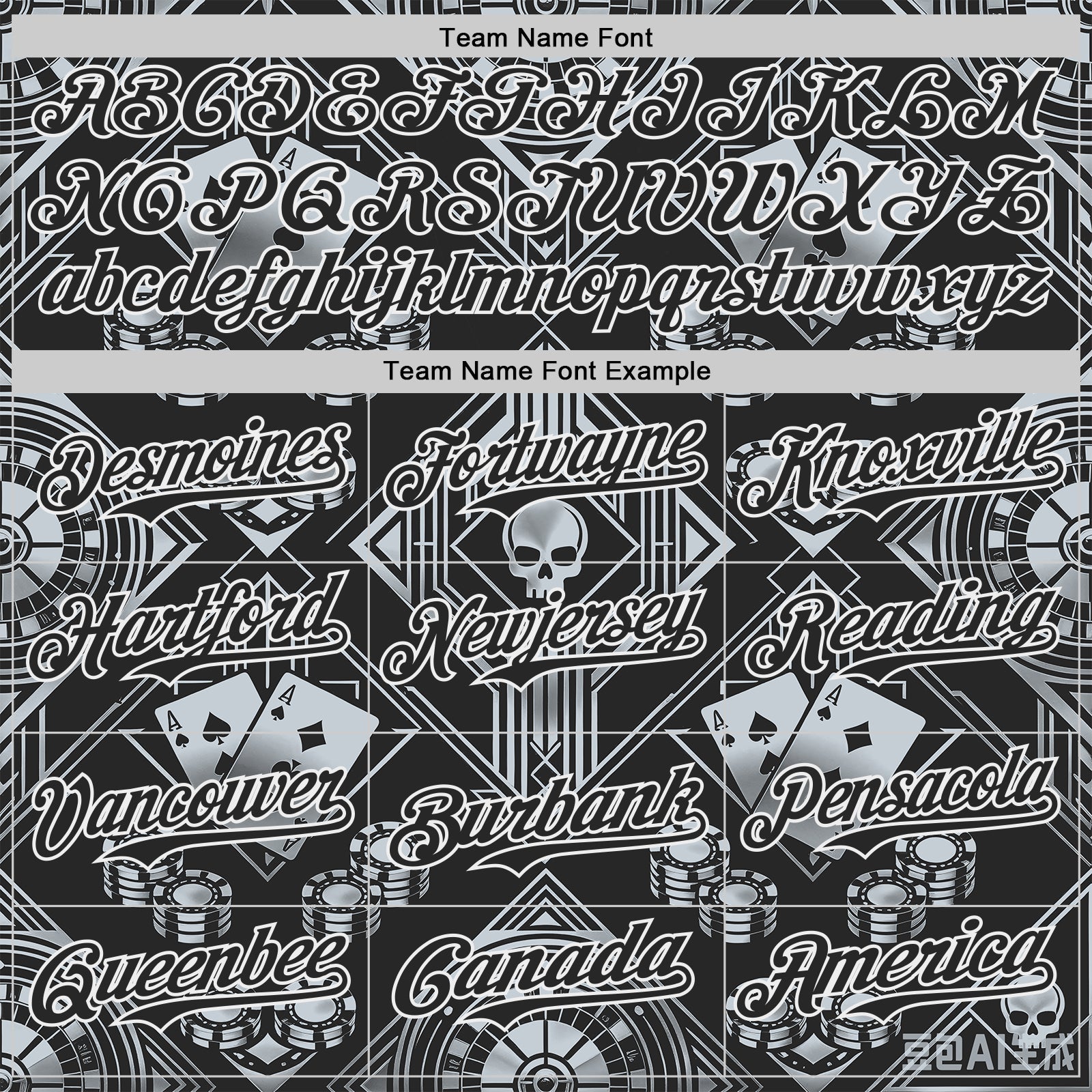 Custom Black-White Las Vegas Poker Club Authentic Baseball Jersey