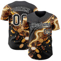 Custom Black-White Las Vegas Poker Club Authentic Baseball Jersey