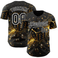 Custom Black-White Las Vegas Poker Club Authentic Baseball Jersey
