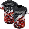 Custom Black-White Las Vegas Poker Club Authentic Baseball Jersey