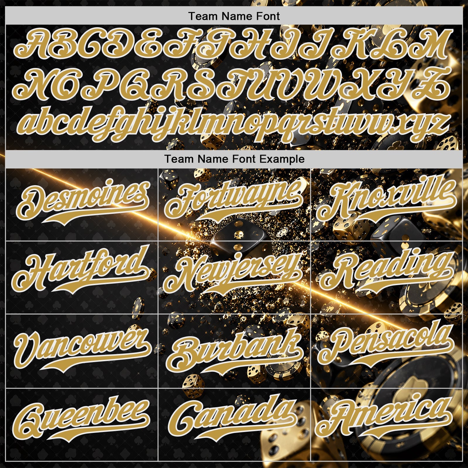 Custom Black Old Gold-White Las Vegas Poker Club Authentic Baseball Jersey