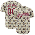 Custom White-Crimson Fire Flames Authentic Baseball Jersey