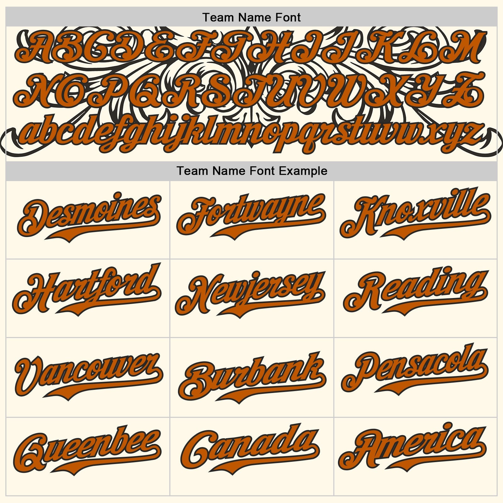 Custom Cream Texas Orange-Black Baroque Floral Scroll Authentic Baseball Jersey