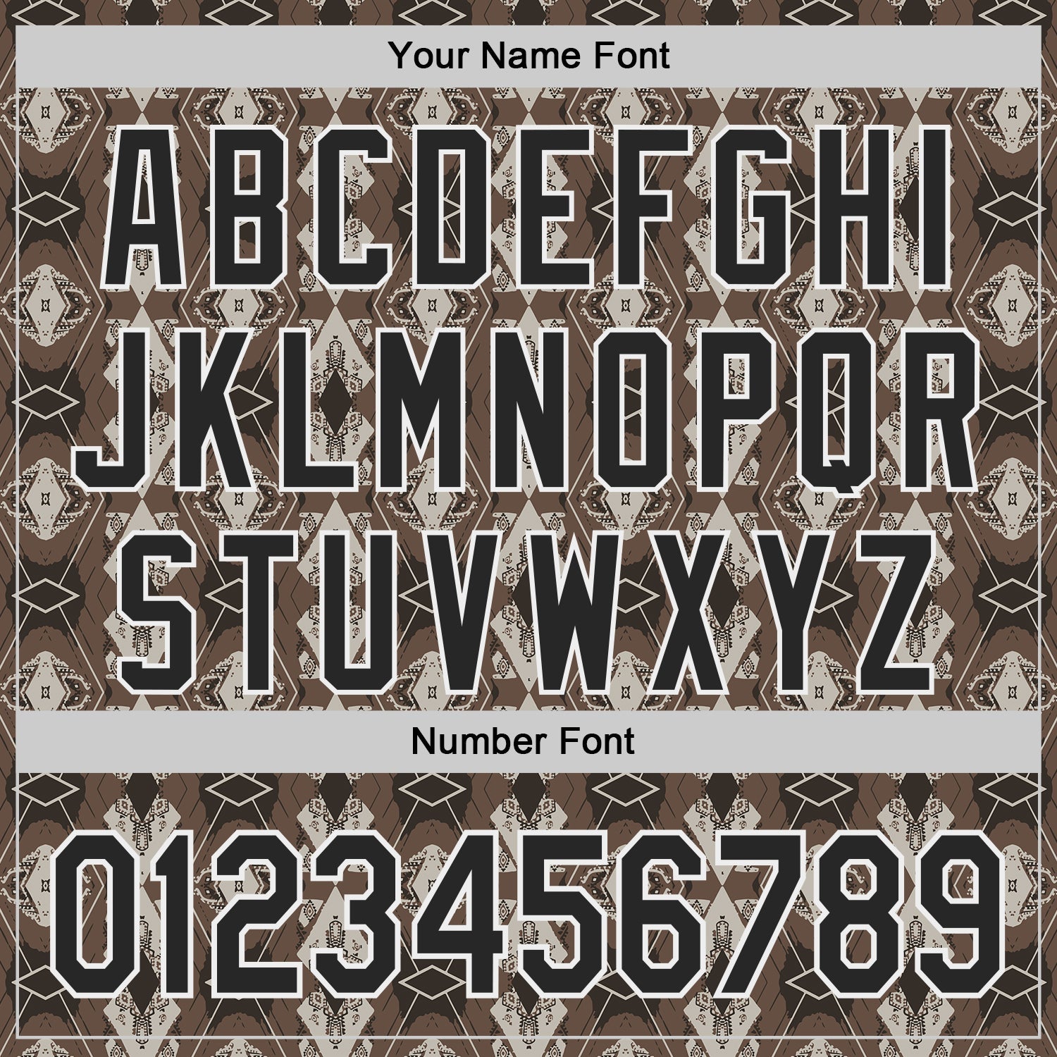 Custom Brown Black-White Geometric Ethnic Authentic Baseball Jersey