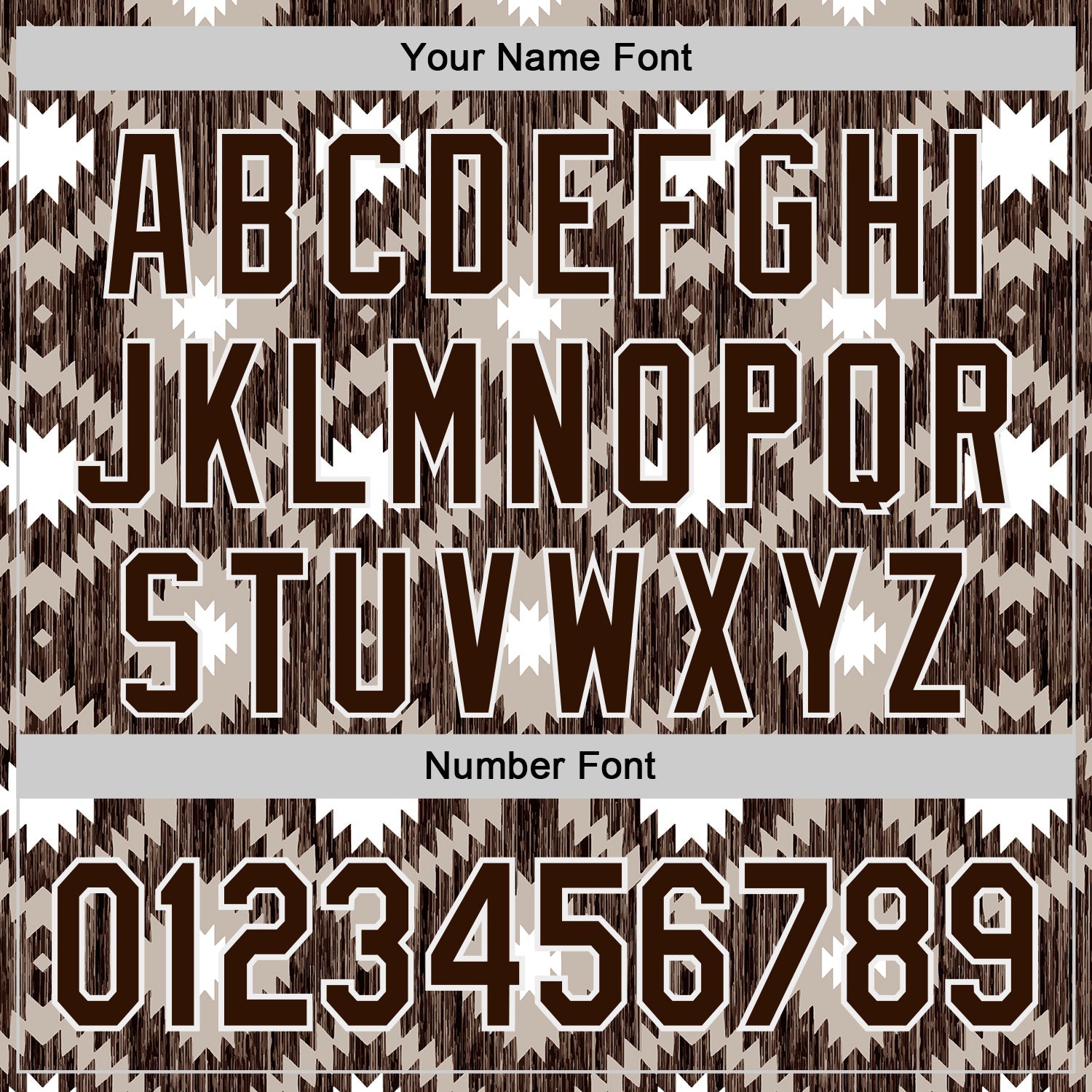 Custom Brown-White Geometric Ethnic Authentic Baseball Jersey