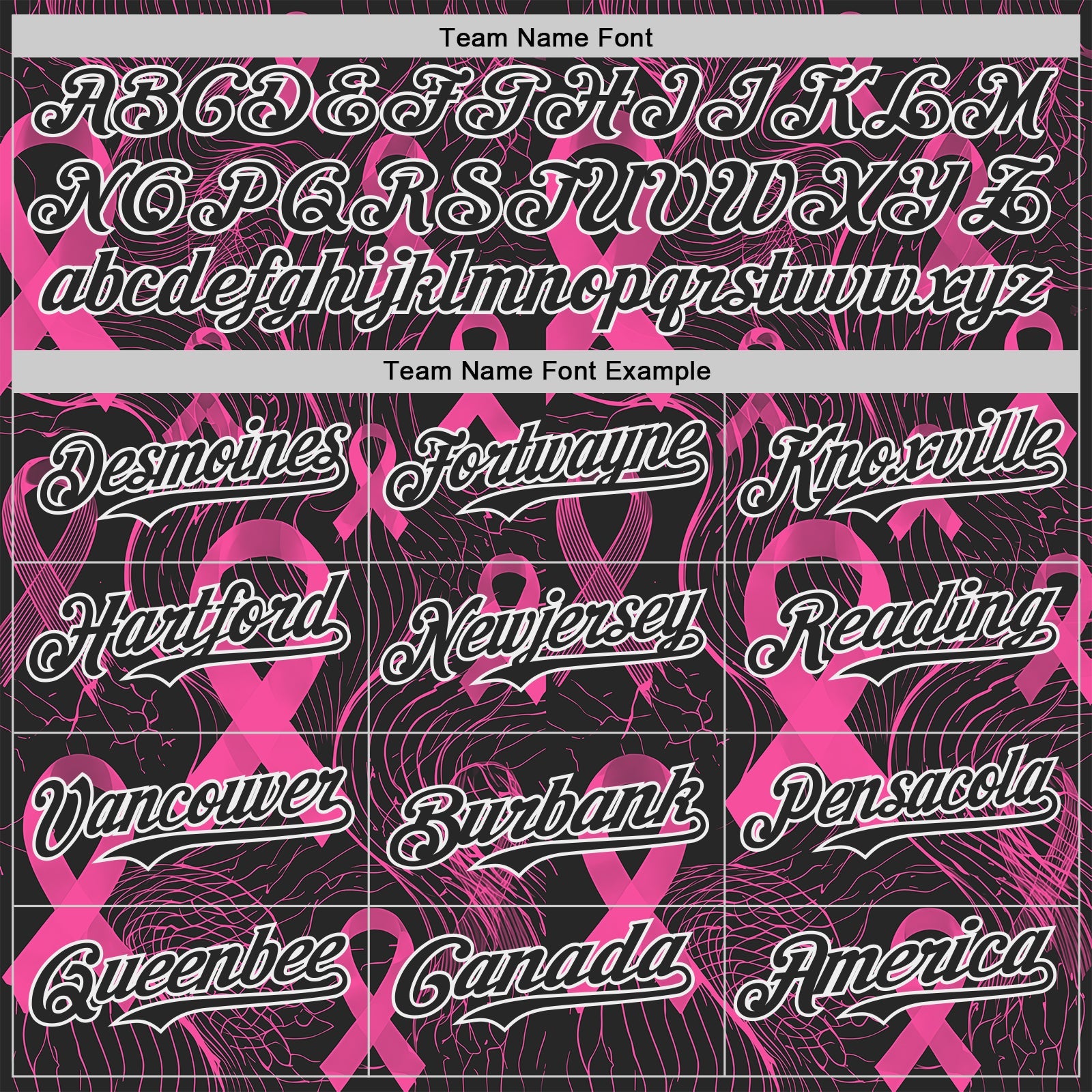Custom Black Pink-White Breast Cancer Awareness Pink Ribbon Authentic Baseball Jersey