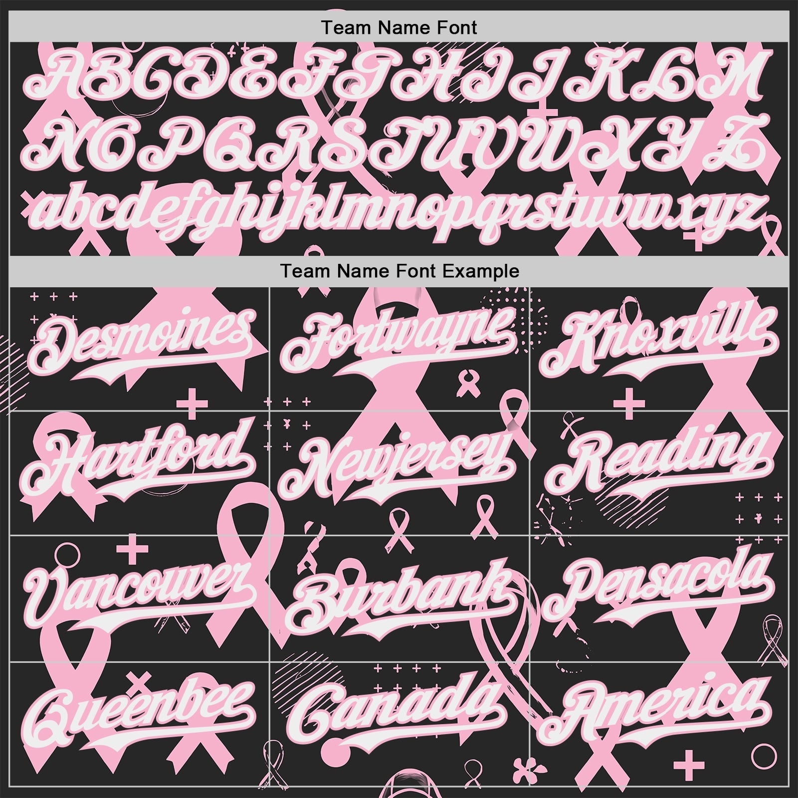Custom Black White-Light Pink Breast Cancer Awareness Pink Ribbon Authentic Baseball Jersey