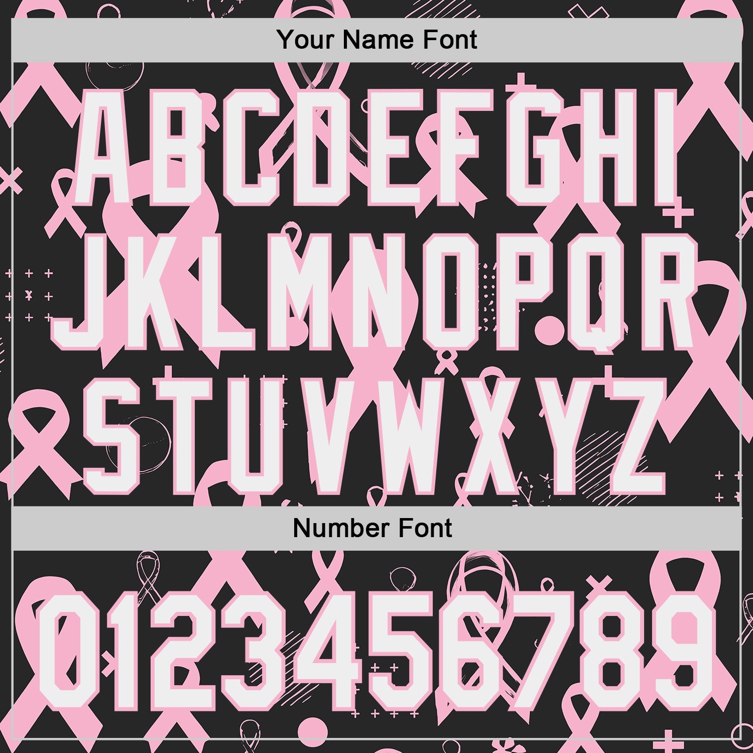 Custom Black White-Light Pink Breast Cancer Awareness Pink Ribbon Authentic Baseball Jersey