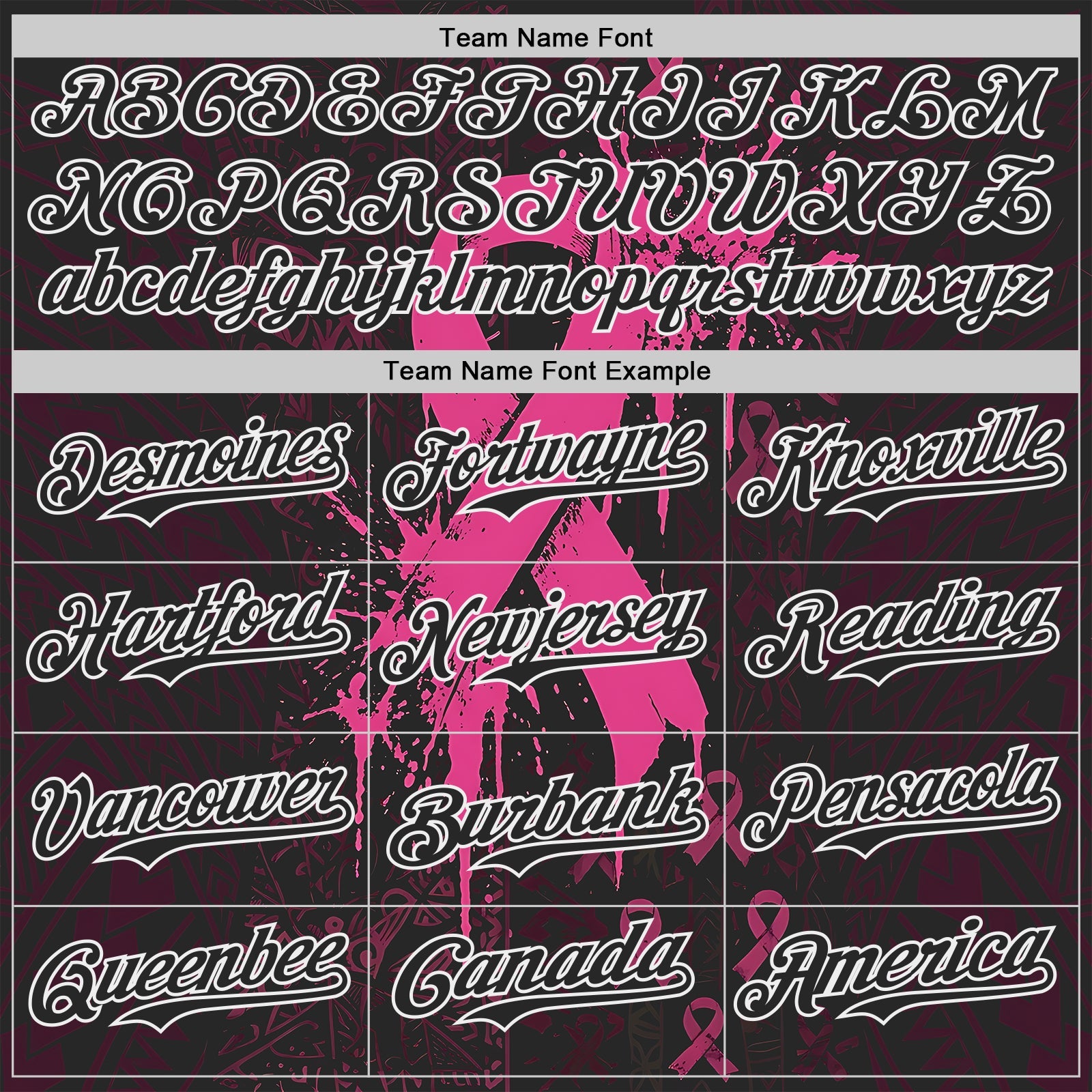 Custom Black Red-White Breast Cancer Awareness Fight Pink Ribbon Authentic Baseball Jersey