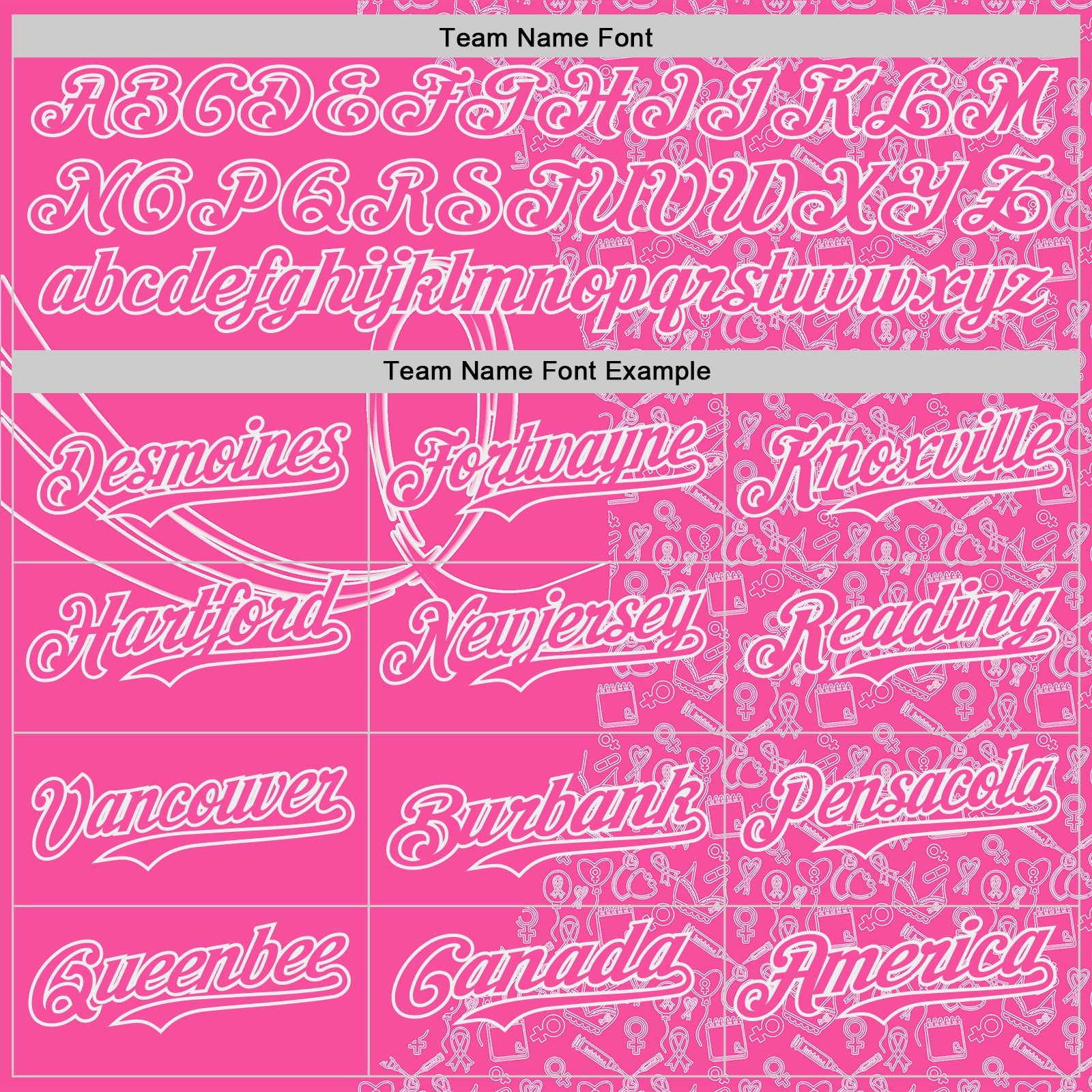 Custom Pink-White Breast Cancer Awareness Support Pink Ribbon Authentic Baseball Jersey