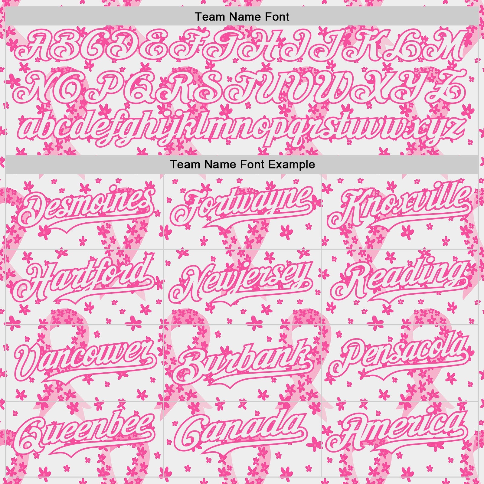 Custom White-Pink Breast Cancer Awareness Pink Ribbon Floral Authentic Baseball Jersey