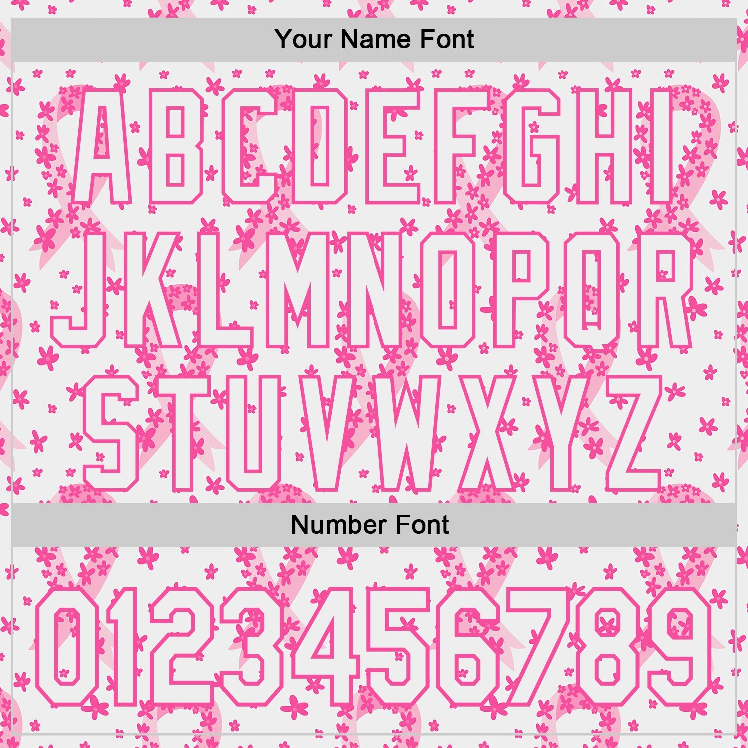 Custom White-Pink Breast Cancer Awareness Pink Ribbon Floral Authentic Baseball Jersey