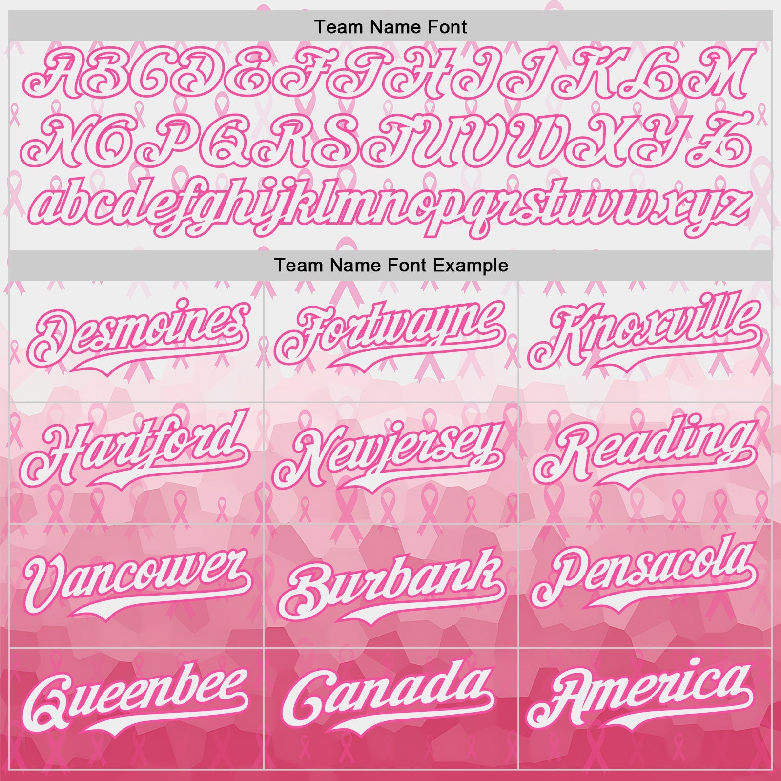 Custom White-Pink Breast Cancer Awareness Pink Ribbon Gradient Authentic Baseball Jersey