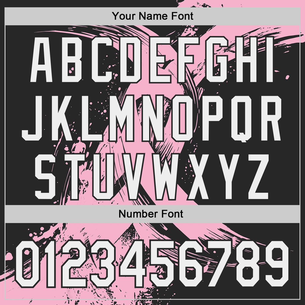 Custom Black White-Light Pink Breast Cancer Awareness Fight Pink Ribbon Authentic Baseball Jersey