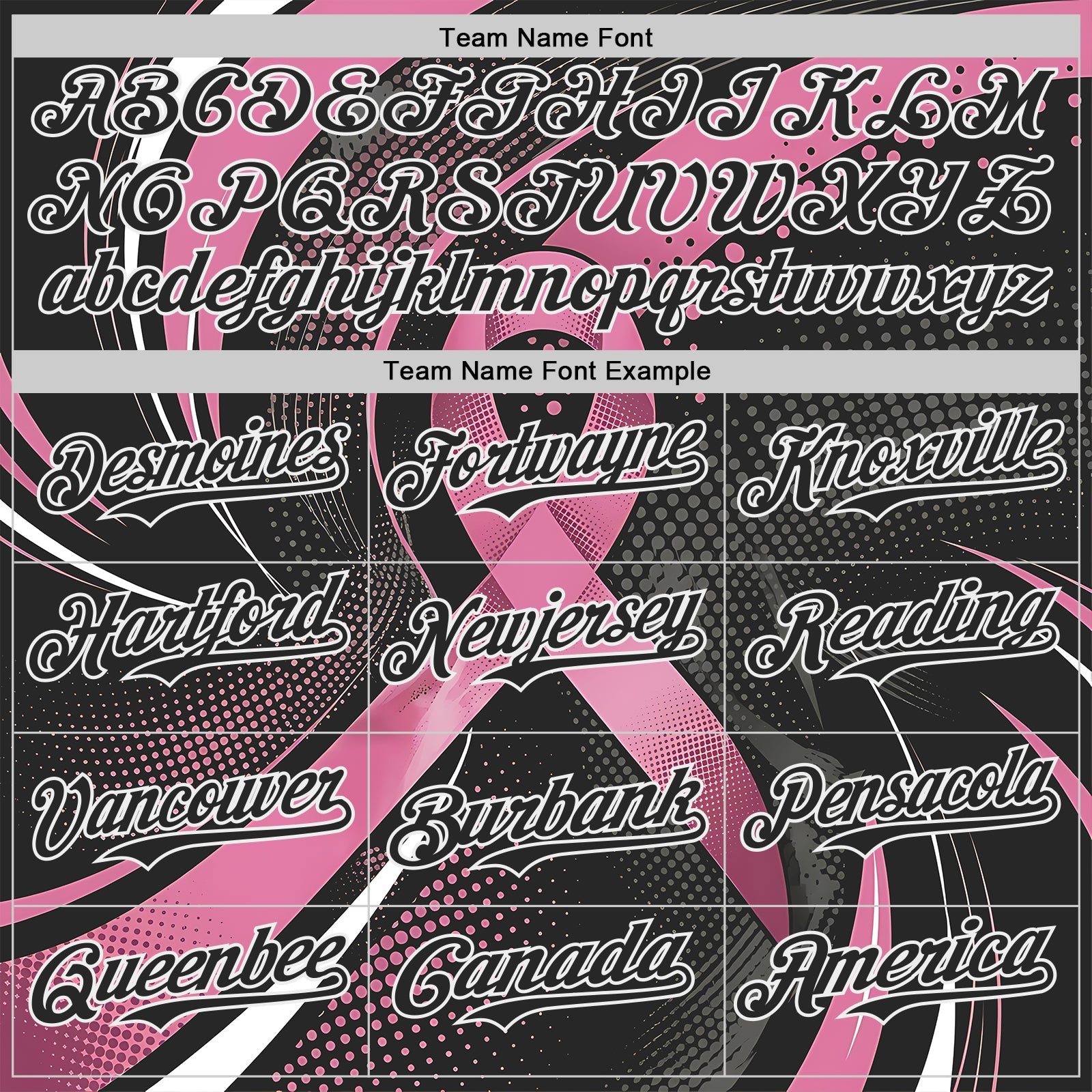 Custom Black Pink-White Breast Cancer Awareness Pink Ribbon Gradient Dot Authentic Baseball Jersey