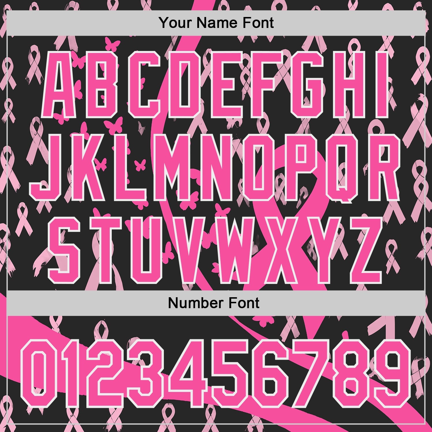 Custom Black Pink-White Breast Cancer Awareness Pink Ribbon Butterfly Authentic Baseball Jersey