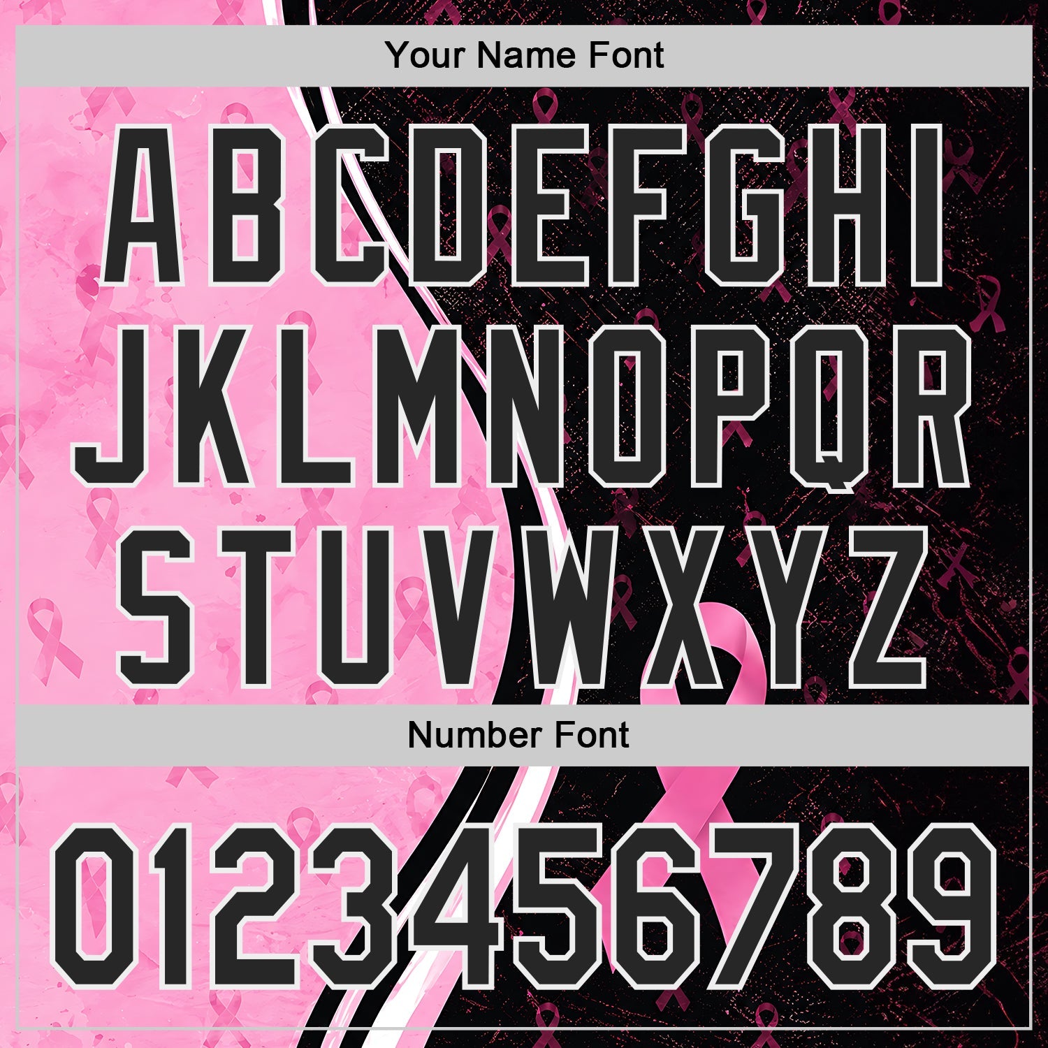 Custom Black Pink-White Breast Cancer Awareness Pink Ribbon Authentic Baseball Jersey