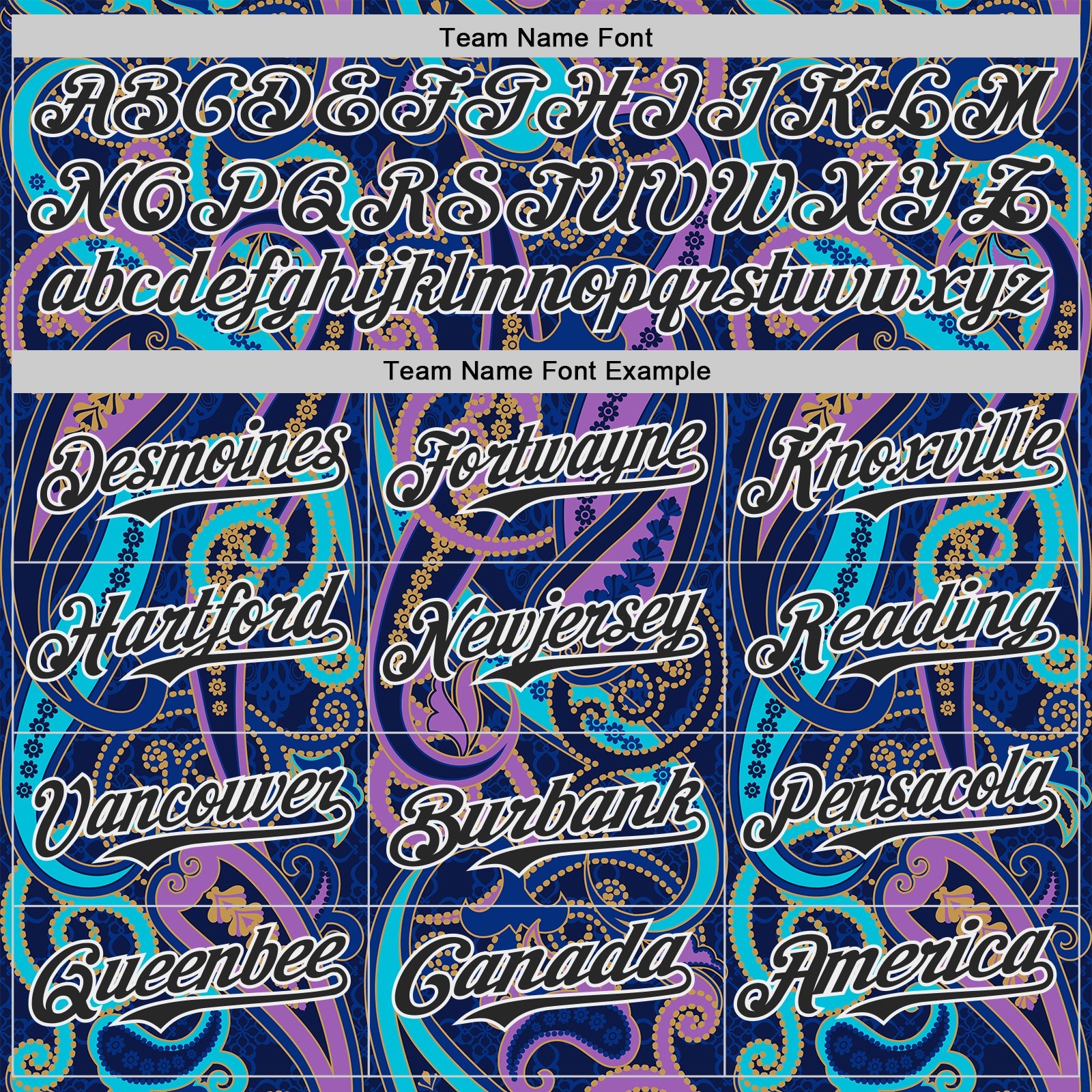 Custom Navy Black Purple Blue-White Burning Man Paisley Bandana Rave Authentic Baseball Jersey