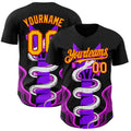 Custom Black Gold Purple Pink-Red Psychedelic Music Festival Rave Authentic Baseball Jersey