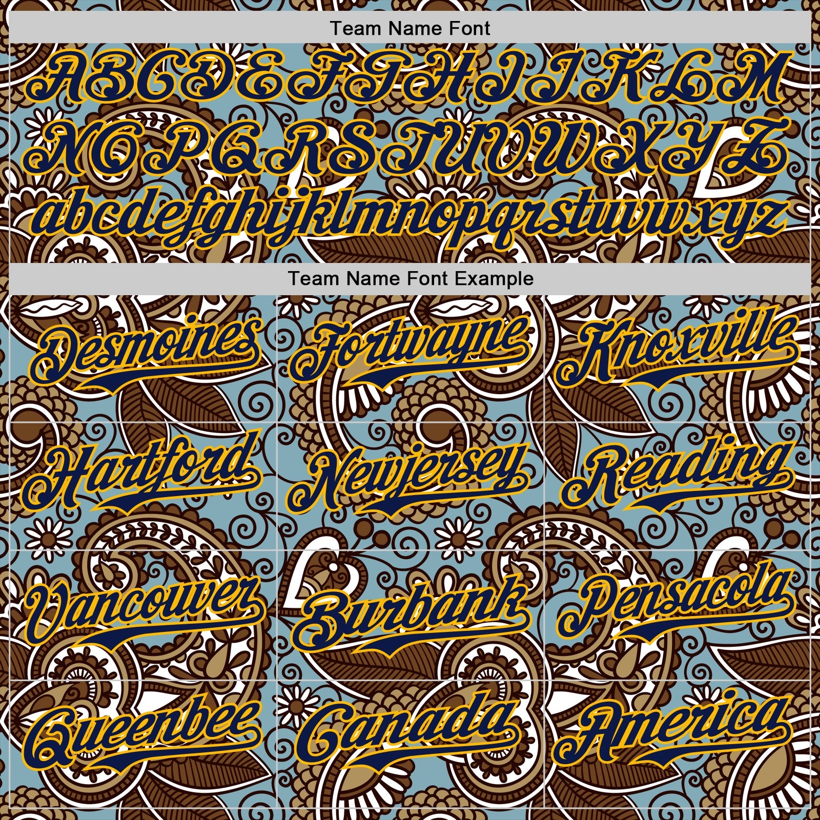 Custom Blue Navy-Gold Burning Man Paisley Bandana Rave Authentic Baseball Jersey