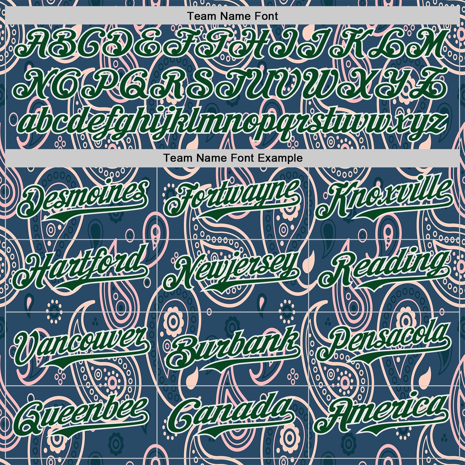 Custom Blue Green-White Burning Man Paisley Bandana Rave Authentic Baseball Jersey