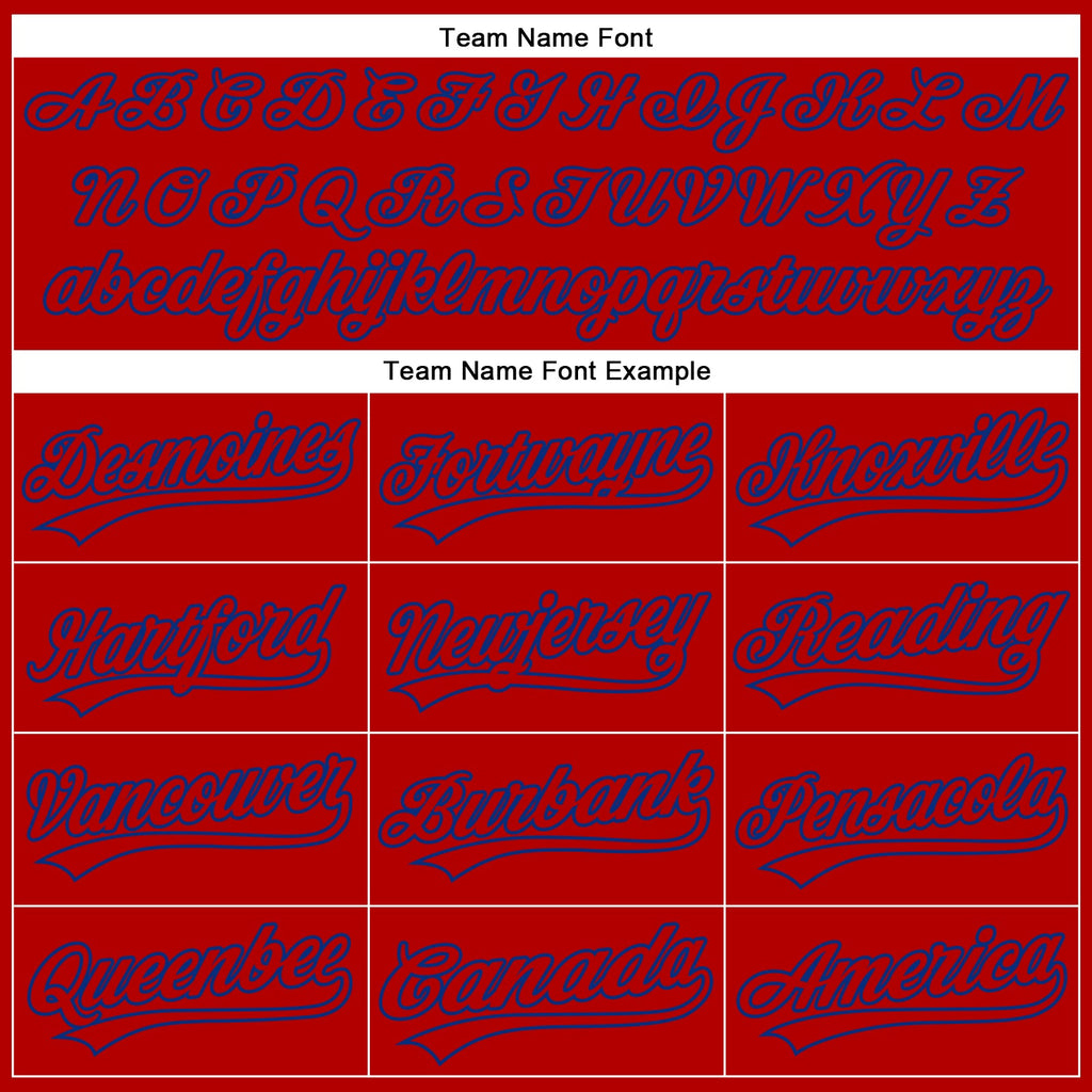 Custom Red Royal 3D Pattern Design Side Panel Stripes Authentic Baseball Jersey