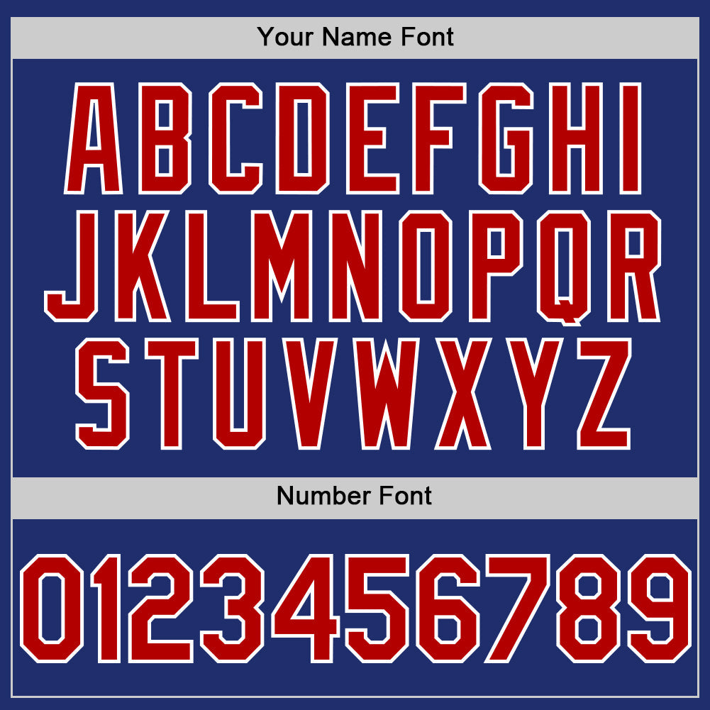 Custom Royal Red-White Line Authentic Baseball Jersey