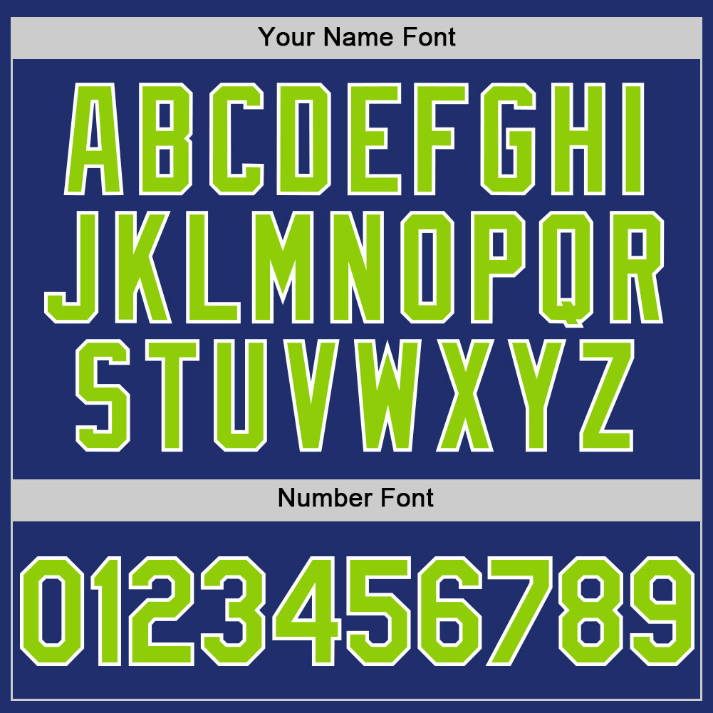 Custom Royal Neon Green-White Line Authentic Baseball Jersey