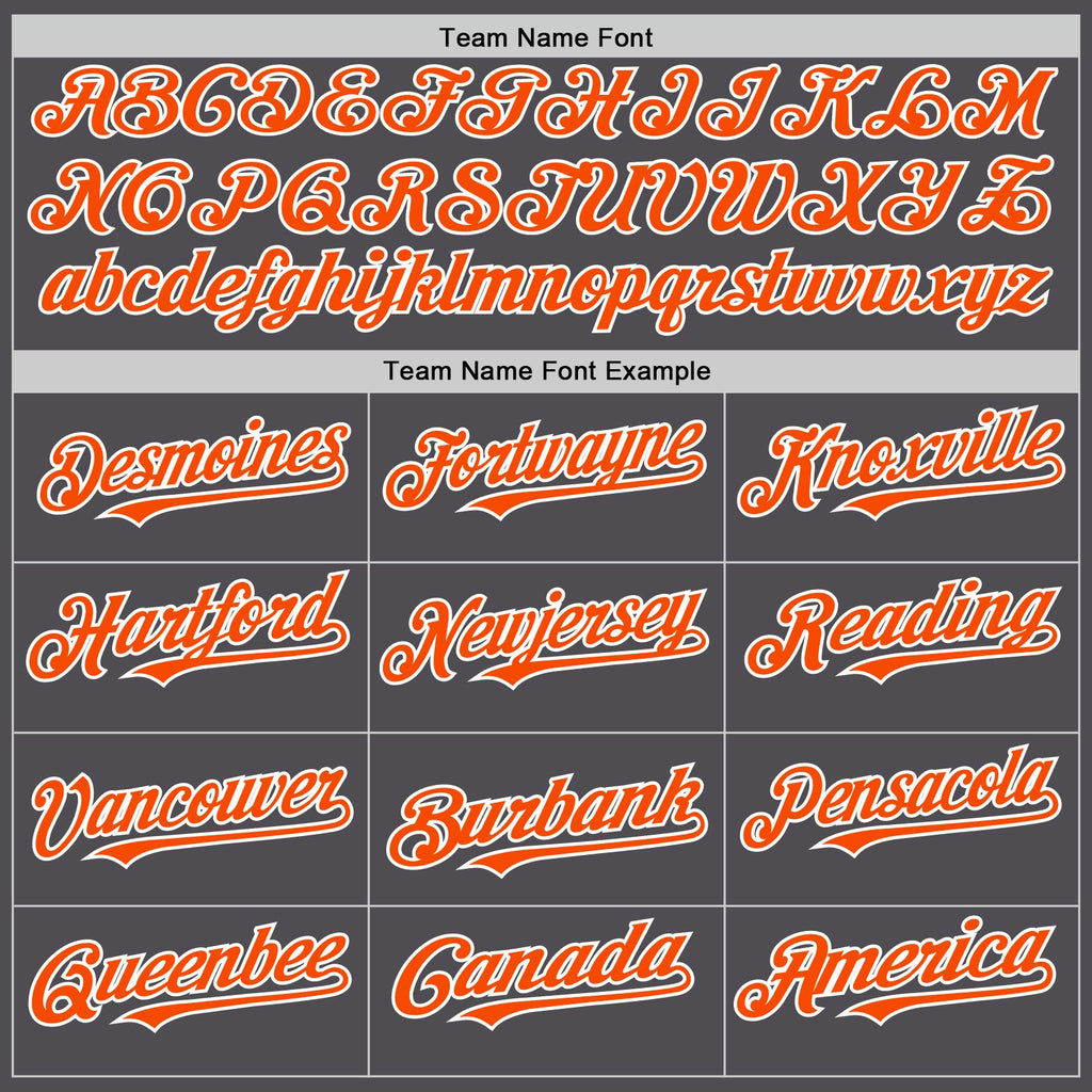 Custom Steel Gray Orange-White Line Authentic Baseball Jersey