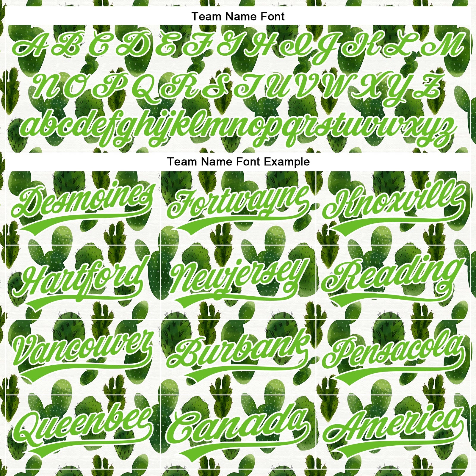 Custom White Aurora Green 3D Pattern Design Cactus Festival Authentic Baseball Jersey