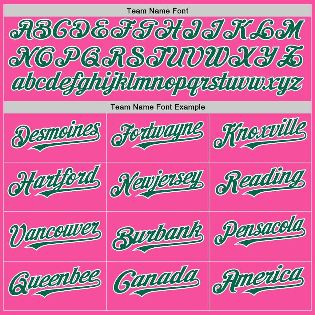 Custom Pink Kelly Green-White 3D Pattern Design Gradient Style Twinkle Star Authentic Baseball Jersey