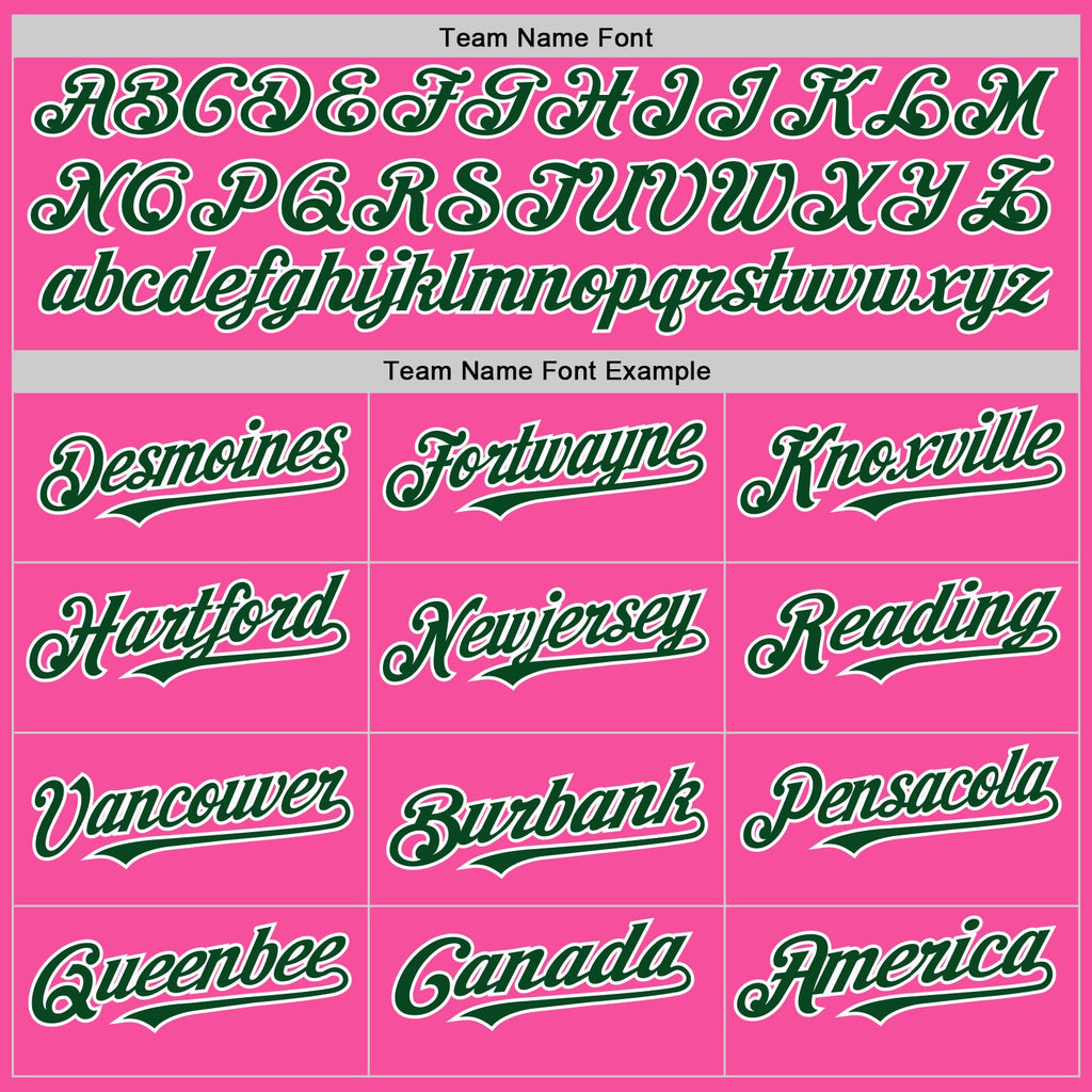Custom Pink Green-White 3D Pattern Design Gradient Style Twinkle Star Authentic Baseball Jersey