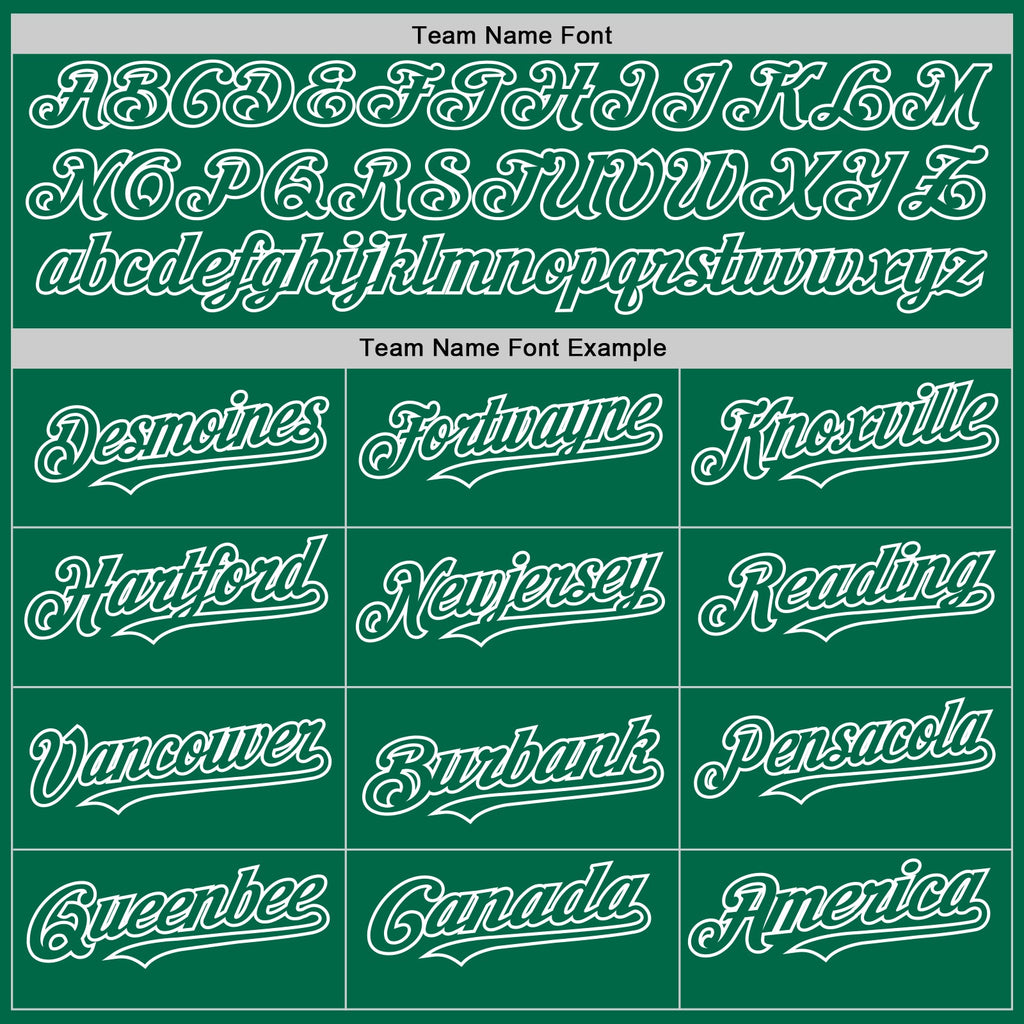 Custom White Kelly Green 3D Pattern Design Gradient Style Twinkle Star Authentic Baseball Jersey