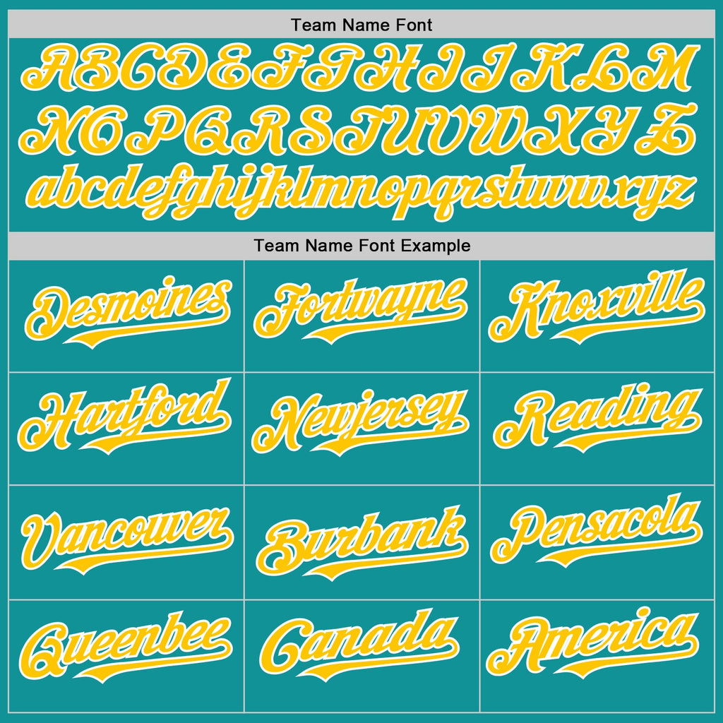Custom Teal Yellow-White 3D Pattern Design Gradient Style Twinkle Star Authentic Baseball Jersey