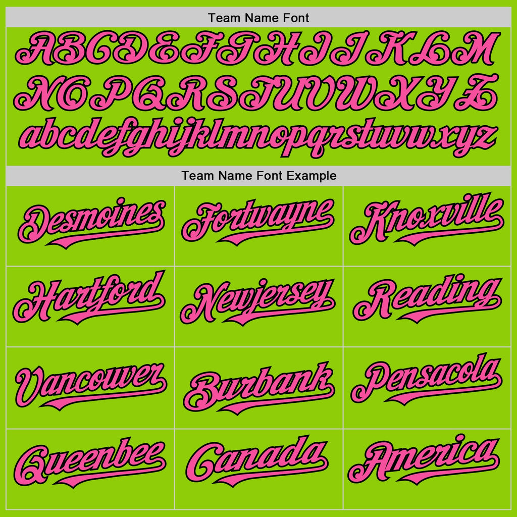 Custom Neon Green Pink-Black 3D Pattern Design Gradient Style Twinkle Star Authentic Baseball Jersey