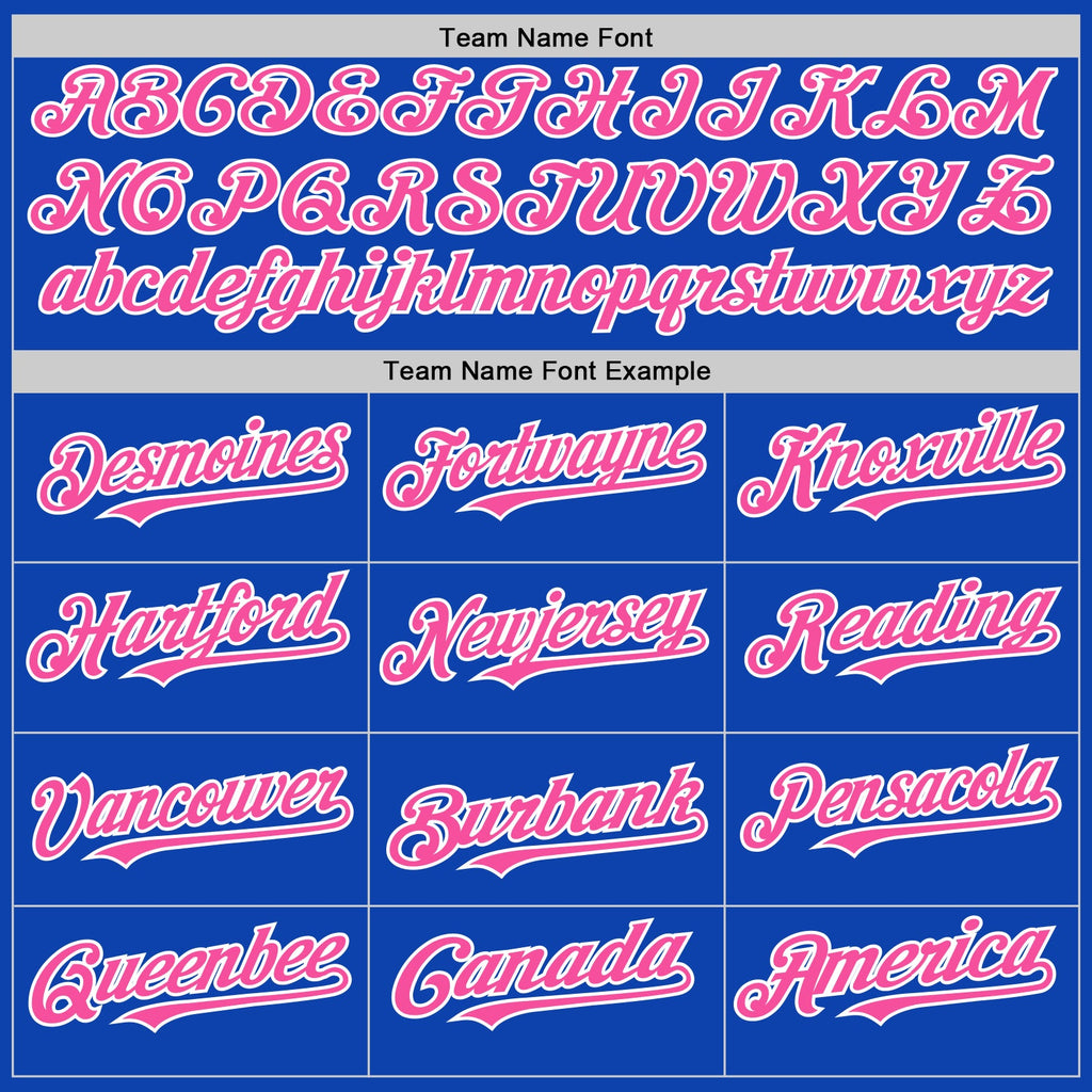 Custom Thunder Blue Pink-White 3D Pattern Design Gradient Style Twinkle Star Authentic Baseball Jersey