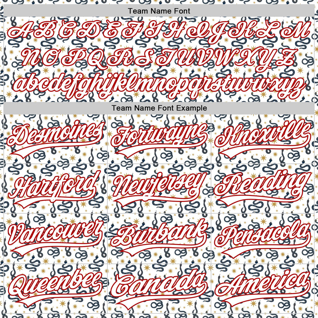Custom White Red 3D Pattern Design Animal Cat Authentic Baseball Jersey