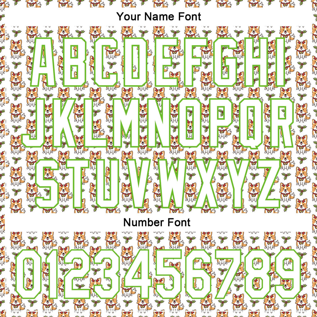 Custom White Aurora Green 3D Pattern Design Animal Dog Authentic Baseball Jersey