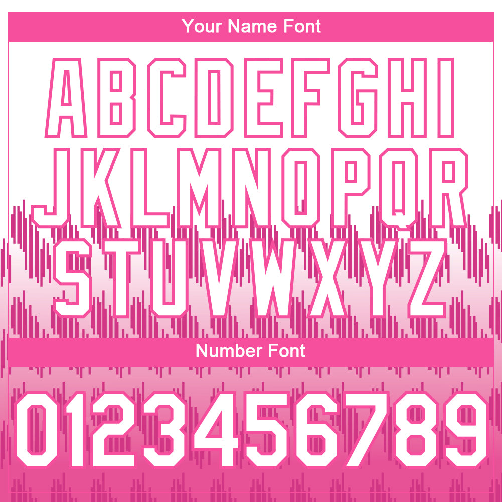 Custom White Pink 3D Pattern Design Lines Authentic Baseball Jersey