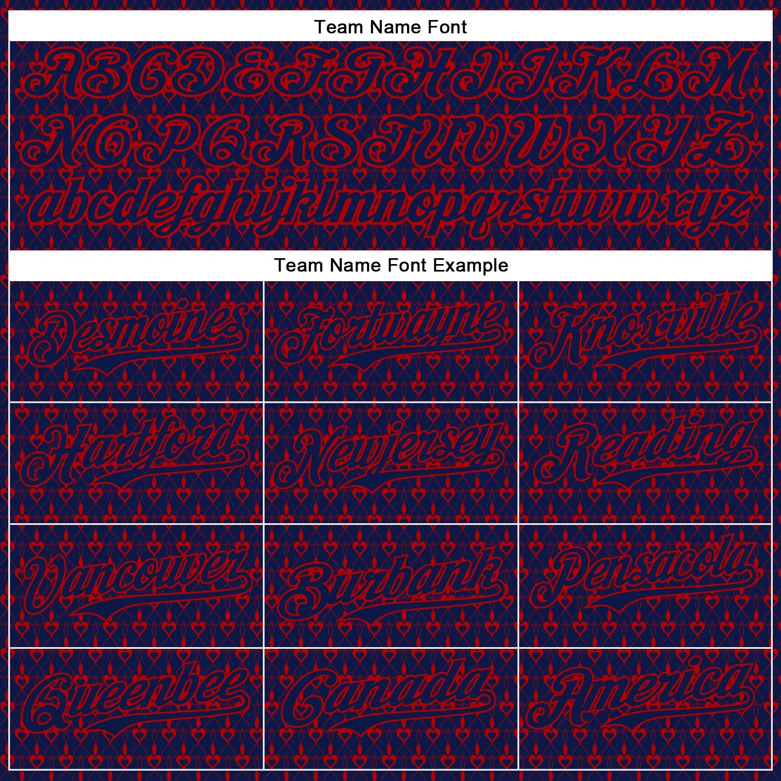 Custom Navy Red 3D Pattern Design Hearts Authentic Baseball Jersey