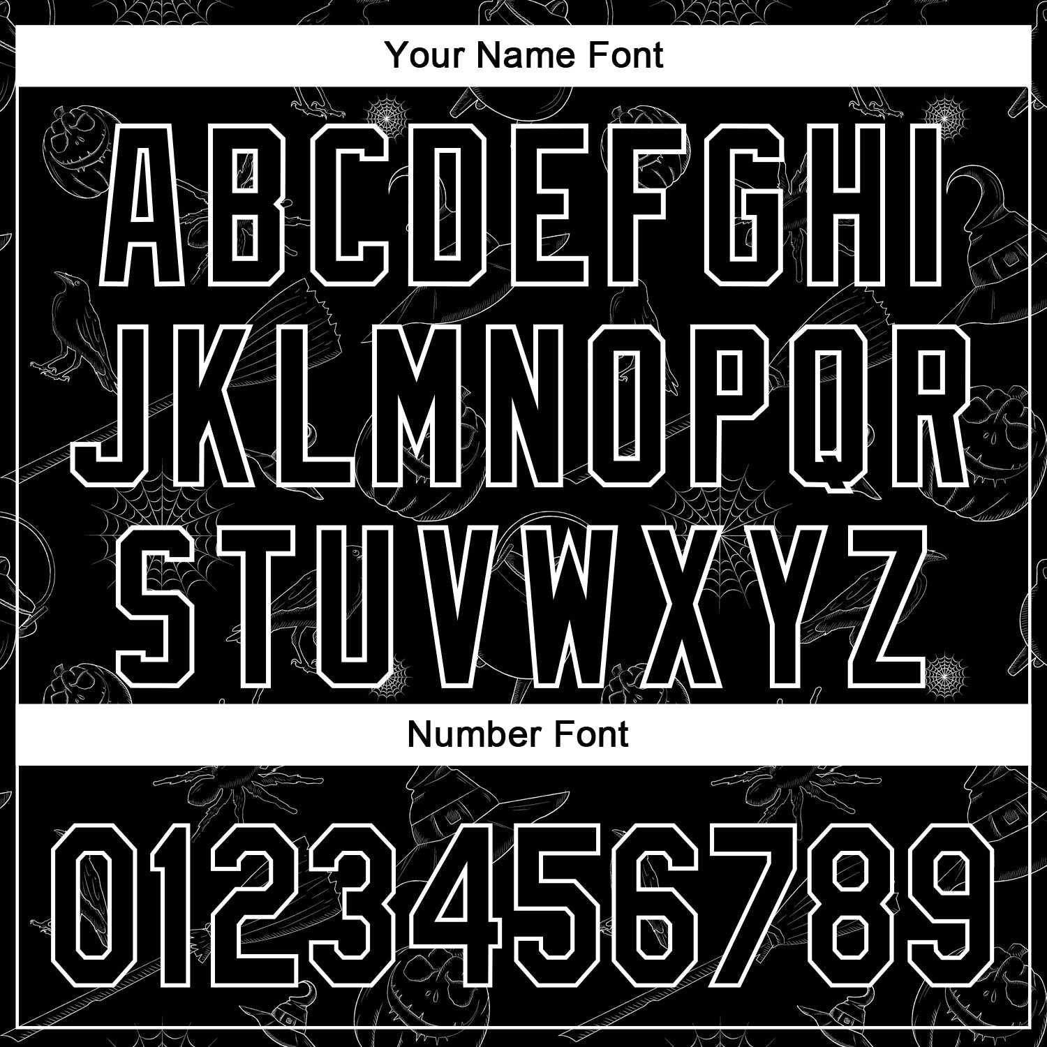 Custom Black White 3D Halloween Authentic Baseball Jersey