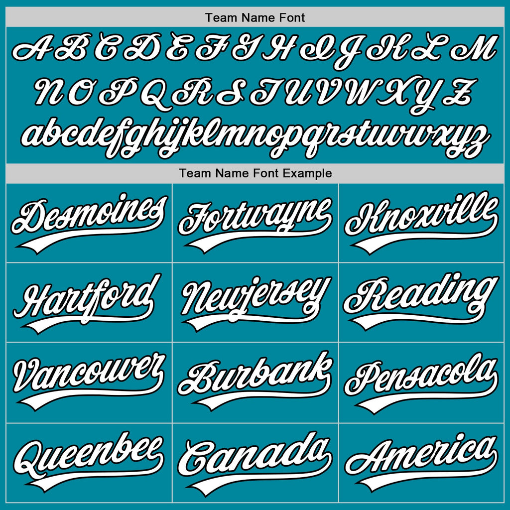 Custom Teal White-Black 3D Funny Christmas Authentic Baseball Jersey