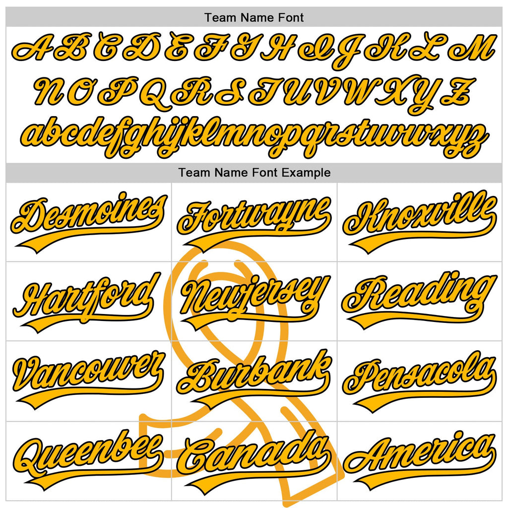 Custom White Gold-Black 3D Appendix Cancer Ribbon Authentic Baseball Jersey