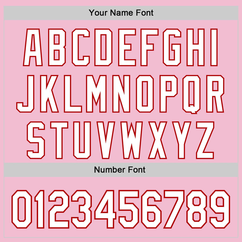 Custom Light Pink White-Red 3D Pattern Design Mother's Day Family Love Authentic Baseball Jersey